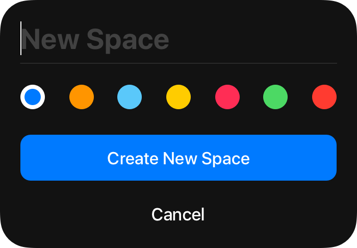 Create New Space